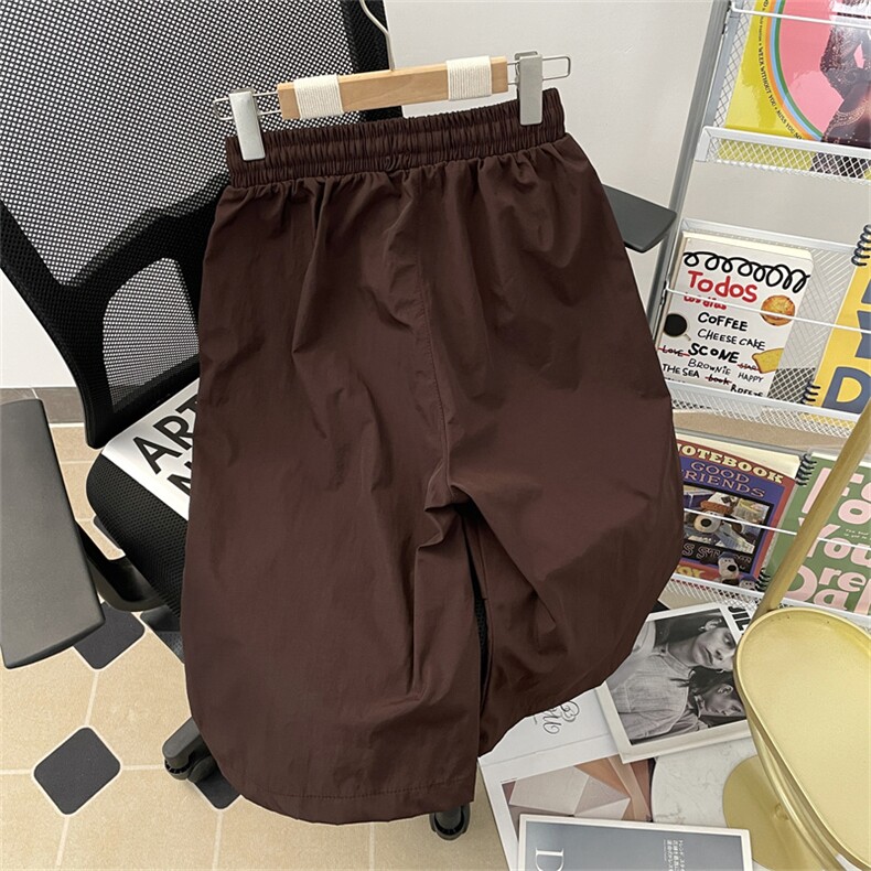 夏季新款港风日系复古纯色防水复合阔腿休闲裤短裤男潮DK820-P33,男装牛仔裤,星座313A(原308A-2)