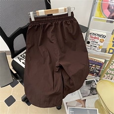 夏季新款港风日系复古纯色防水复合阔腿休闲裤短裤男潮DK820-P33，男装牛仔裤，星座313A(原308A-2)