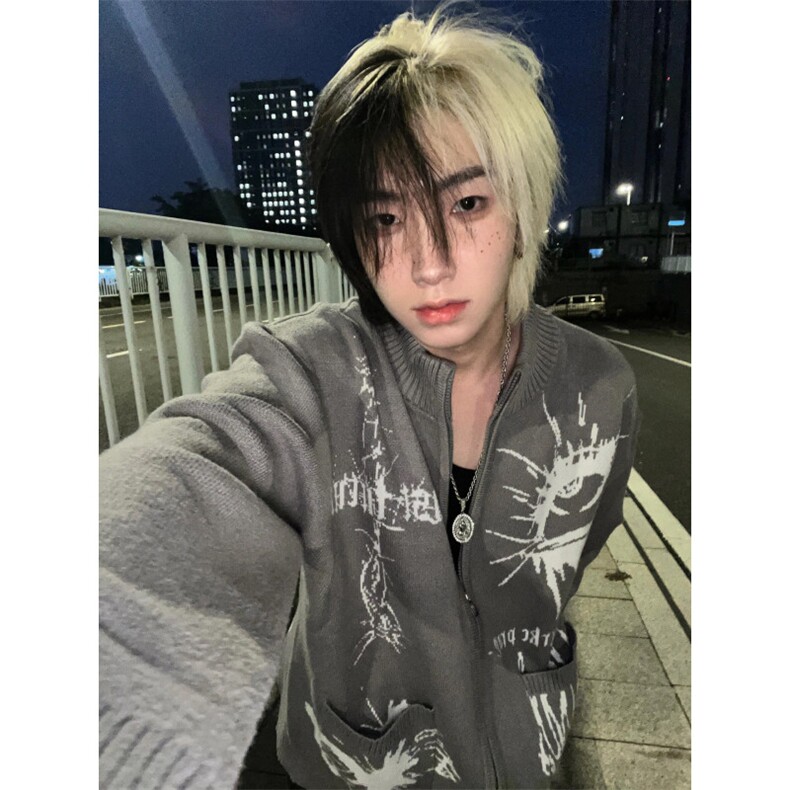 【有货】手稿开衫毛衣外套男情侣针织衫线衣5504CC-特P58,男装针织衫/毛衣,星座1007（原301D）