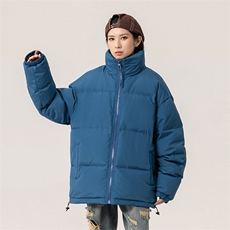 新标白鸭绒简约休闲立领外套纯色潮流加厚羽绒服ESY0215-P150，男装羽绒服，电商B306