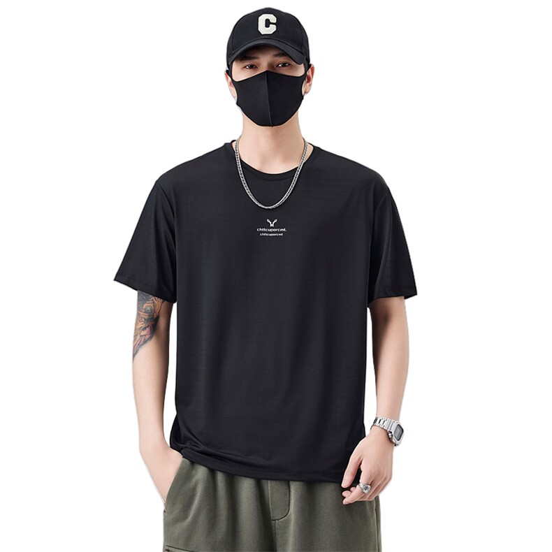 男士冰丝短袖T恤夏季百搭休闲运动圆领半袖上衣T65801-P35控69,男装T恤,电商A237