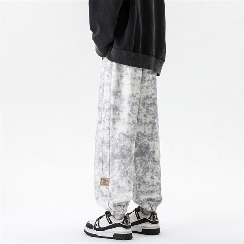 8XL-M春季束脚休闲卫裤男大码痞帅脏脏休闲百搭裤子KZ022特价P40,男装休闲裤,电商B312