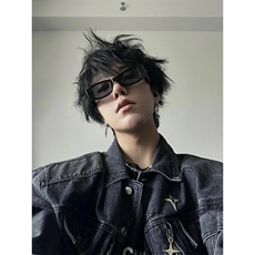【有货】美式复古黑色牛仔外套男春秋短款高级感夹克F10LL-特P78，男装夹克，星座1007（原301D）