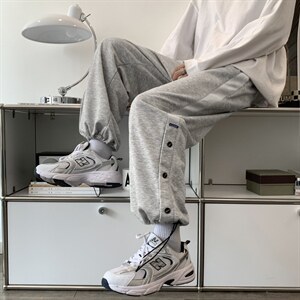 2023春季潮流排扣卫裤港风百搭青少年束脚运动裤WK88-特批30，男装休闲裤，星座718-1