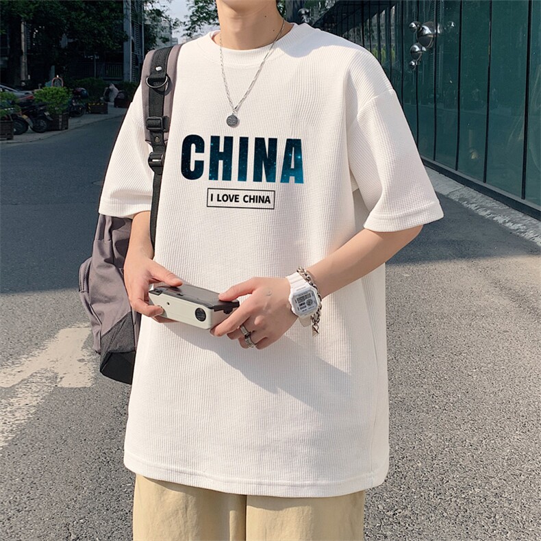 ！2024夏季新款男士华夫格短袖T恤清爽百搭半袖衫TXH227P25图片