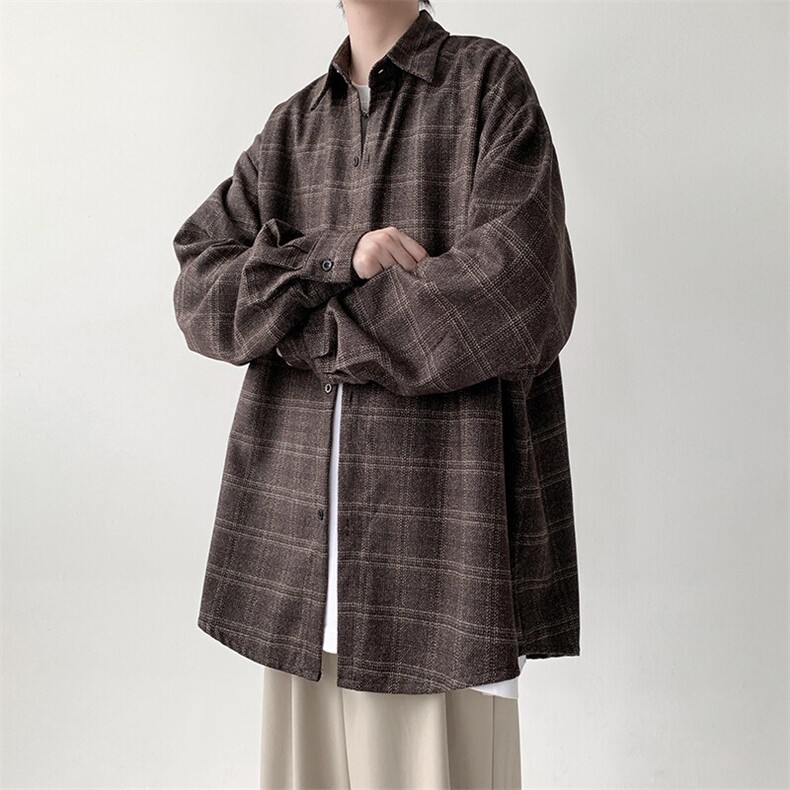 宽松格子衬衫男KD627-P30图片