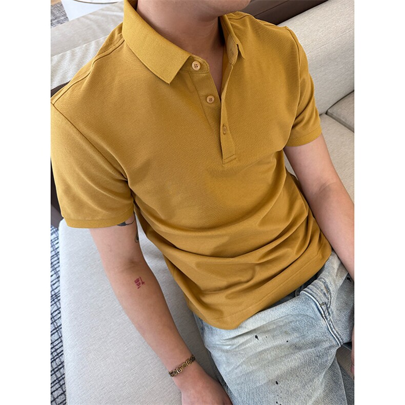 7A抑菌220克丝光珠地高品质常年主推短袖T恤翻领Polo衫T0257,男装Polo衫,电商D342