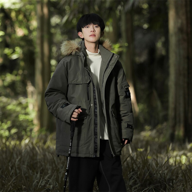 户外2026新品冬季宽松棉服派克服毛领冬装加厚外套D010-P145,男装棉衣,星座717