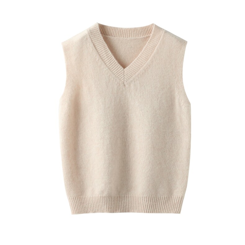 时尚百搭儿童羊毛背心秋冬保暖V领无袖毛衣男女童必备单品，童装马夹/背心，暖钟情羊绒