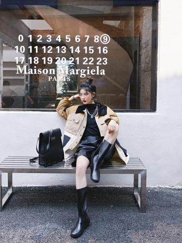 撞色拼接棉衣，女装棉衣/棉服，YOUER DENG