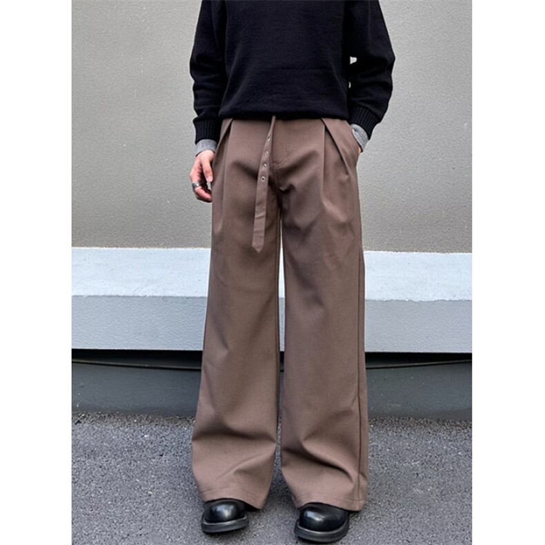 立体褶皱阔腿裤A字廓形西裤男女生宽松垂感拖地休闲裤XB041,男装西裤,星座1116A（原606A-3）