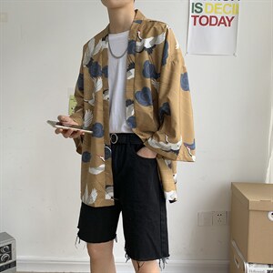 大码风港风外套防晒服和服开衫薄款道袍披风汉服潮 F12/P40图片