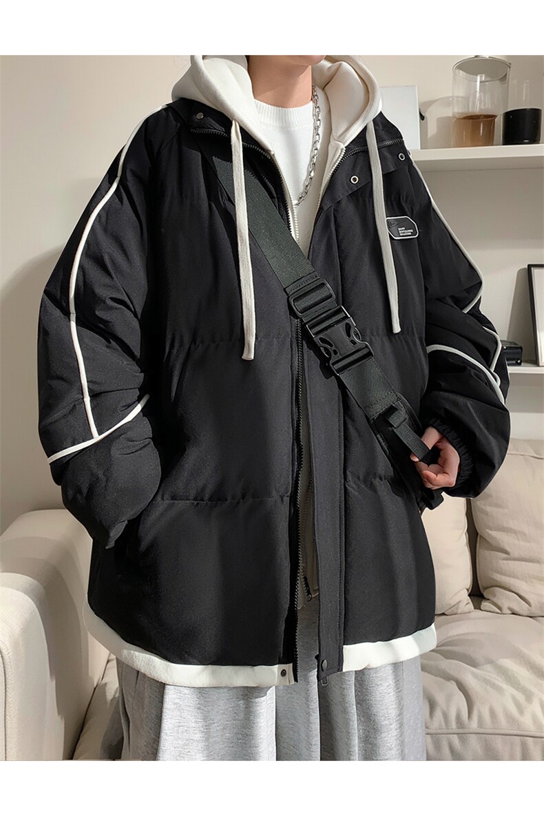 棉衣男冬季港风宽松假两件连帽休闲学生棉服MD8888-P90(抖音勿上,男装棉衣,星座214-3