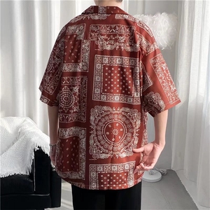 短袖衬衫春款男港风潮流弹力C1301P30图片