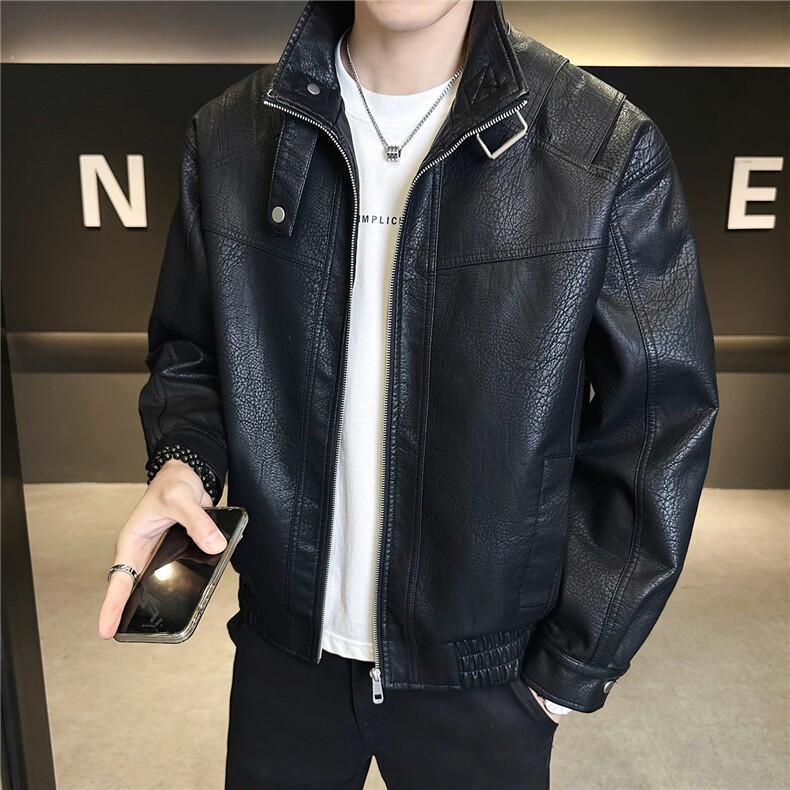 春季皮衣男2026新款春秋皮夹克外套C317-JK002-P145,男装夹克,电商C317