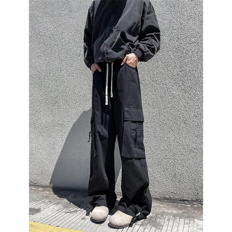 工装休闲裤男士韩版潮流大口袋帅气百搭2024秋冬ins长裤K5764-P43,男装休闲裤,星座412-2
