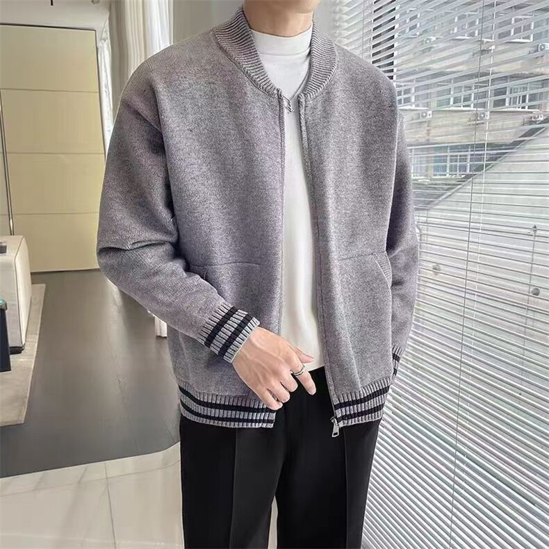春秋男士立领开衫毛衣搭配休闲裤潮牌男装穿搭针织外套MY152P68,男装针织衫/毛衣,星座1013-5