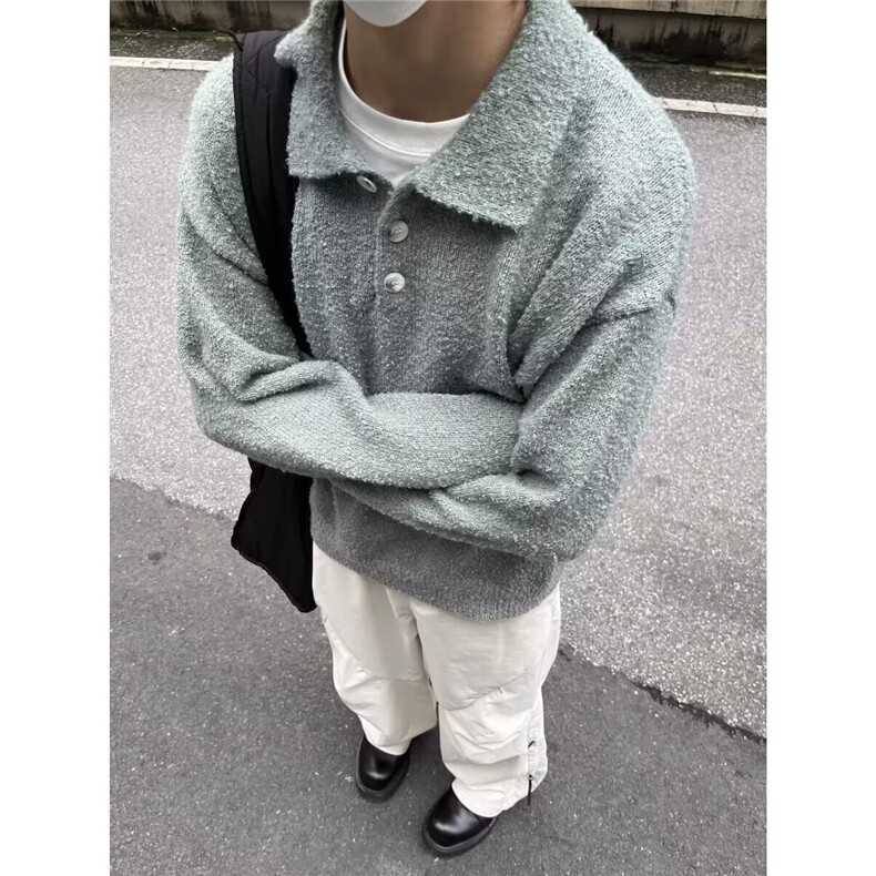 男女秋冬小众柔软宽松休闲百搭中长款针织毛衣M5228-P52，男装针织衫/毛衣，星座208-5