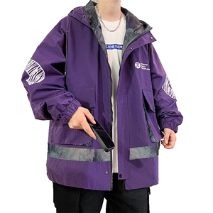冲锋衣外套男秋季青少年潮牌痞帅炸街夹克登山服 A436-23302-P70图片