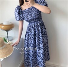 【NEW】新款显瘦印花连衣裙x008#，女装连衣裙，CHOICE 初袖