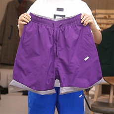 抖音--大幂买手店--双面穿宽松撞色防水短裤男女款lmc01-TP55，男装休闲裤，电商A089-1