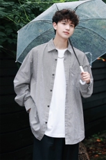 秋季新款Q2476-TP2539韩版简约长袖衬衣男宽松休闲百搭衬衣，男装衬衫，电商A102