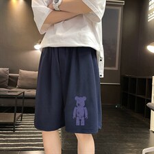 MK37242-P15冰丝短裤男士大码宽松休闲五分裤男运动中裤，男装休闲裤，电商A040