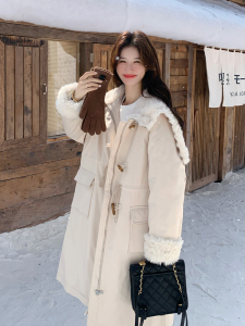 新款现！羊羔毛拼接派克服羽绒服工装外套2C133-6002-P285-K418图片