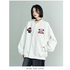 5475-P73美式高街高质量刺绣400g纯棉华棉复合休闲外套，女装卫衣/绒衫，星座617A-2