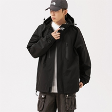 JK812-P65新款现货户外连帽夹克男冲锋衣外套，男装夹克，星座1204