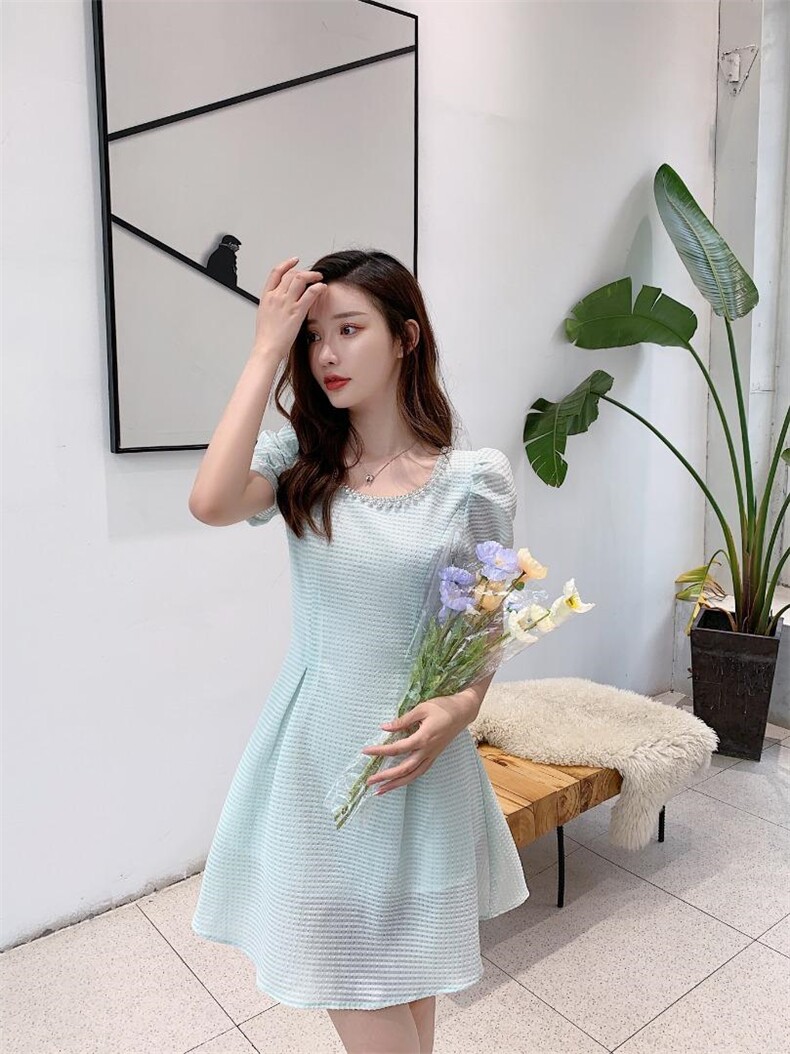 钉珠连衣裙，三色三码MLXL，女装连衣裙，票意情