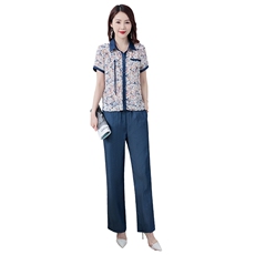 美容师工作服女长裤显瘦养生馆桑拿足疗工作服酒店足疗足浴技师服，女装套装/套裙，妙形