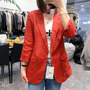 春季亚中袖西装图片