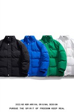 !白底冬季新款基础纯色加厚保暖百搭立领棉衣MY351P115控158，男装棉衣，电商A247-1