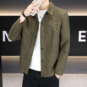 店主风夹克外套男春秋休闲百搭时尚翻领男士夹克上衣N7958-P90图片