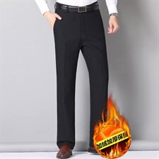 爆！主推！909/P45爸爸冬季加绒加厚休闲西裤老人宽松直筒高腰裤，男装西裤，星座1216（原钱塘722）