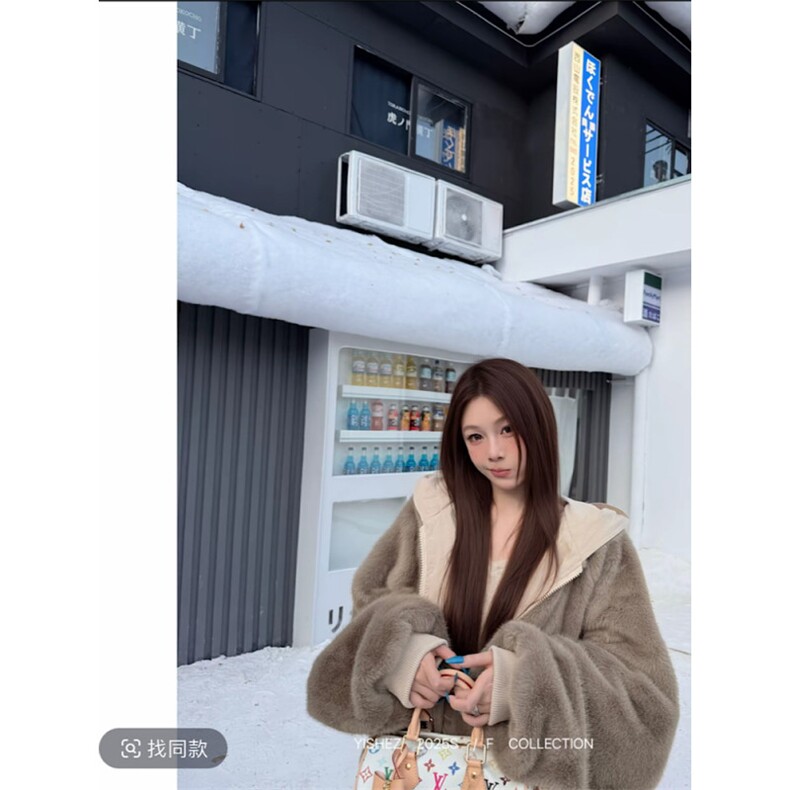 网图座山雕双面穿加厚保暖冬季连帽棉衣外套男女情侣款棉服P118,男装棉衣,电商C306-1