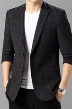 商务西服男秋季潮款休闲小西服上衣中年男士单西外套ASD2363-P180图片