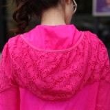 时尚蕾丝拼接女士防晒衣轻薄透气显瘦百搭夏季必备单品，女装防晒衣，凯瑟曼