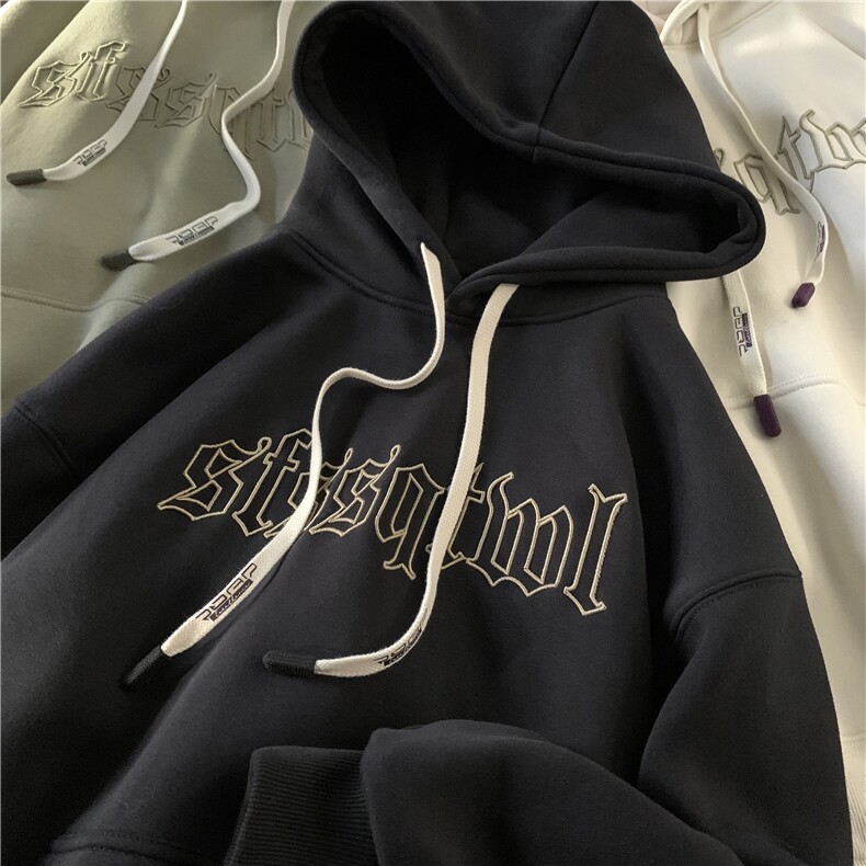 1015-2-CF03-p65加绒75美式立体刺绣连帽休闲宽松卫衣控88-98，男装卫衣，星座1015-2