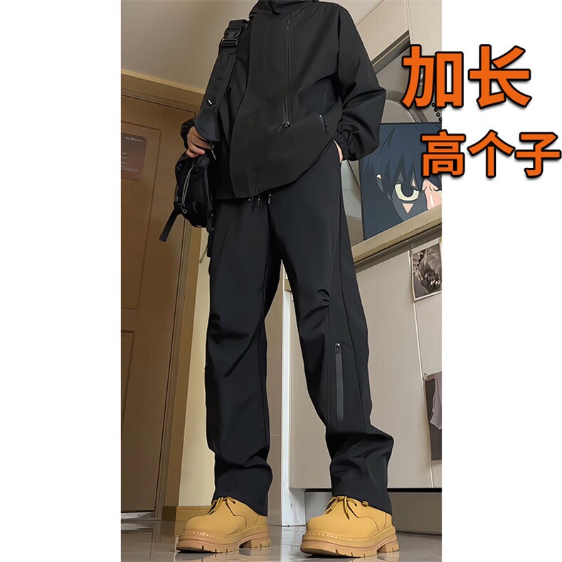 春季加长版高个子冲锋裤男户外登山裤115CM直筒美式188工装KZ019图片