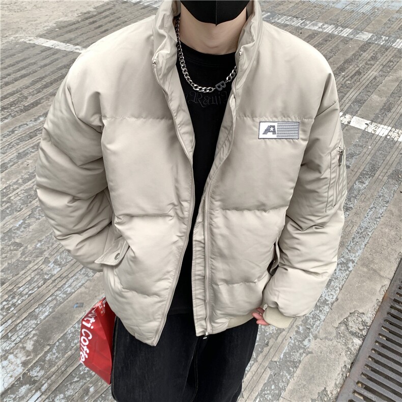 美式潮刺绣字母棉服男女潮牌宽松冬季棉衣加厚面包服情侣潮p108,男装棉衣,电商C307