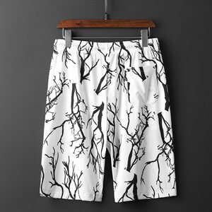 M-8XL男大码冰丝弹力5分裤短裤5032-1_6810(M-5XLP30 6XL-8XLP35)图片