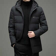 羽绒服男2023新款可脱卸帽外套爸爸装保暖潮外套YYYR00012-P295图片
