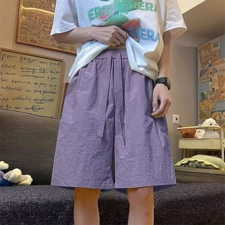 速干短裤夏季美式薄款运动学生五分裤子宽松外穿休闲中裤,男装休闲裤,星座506
