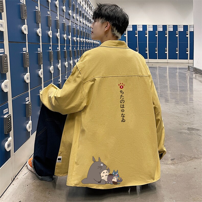 春季长袖衬衫男宽松港风衬衣男外套男CSCS269-P35图片