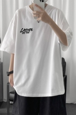 T008P18短句风休闲糖果色港风学生字母印花情侣T恤夏装休闲，男装T恤，电商A026-1