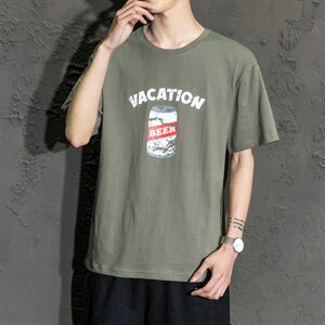 短袖t恤男士衣服宽松圆领半袖潮流纯棉打底衫男2021夏款DS664T