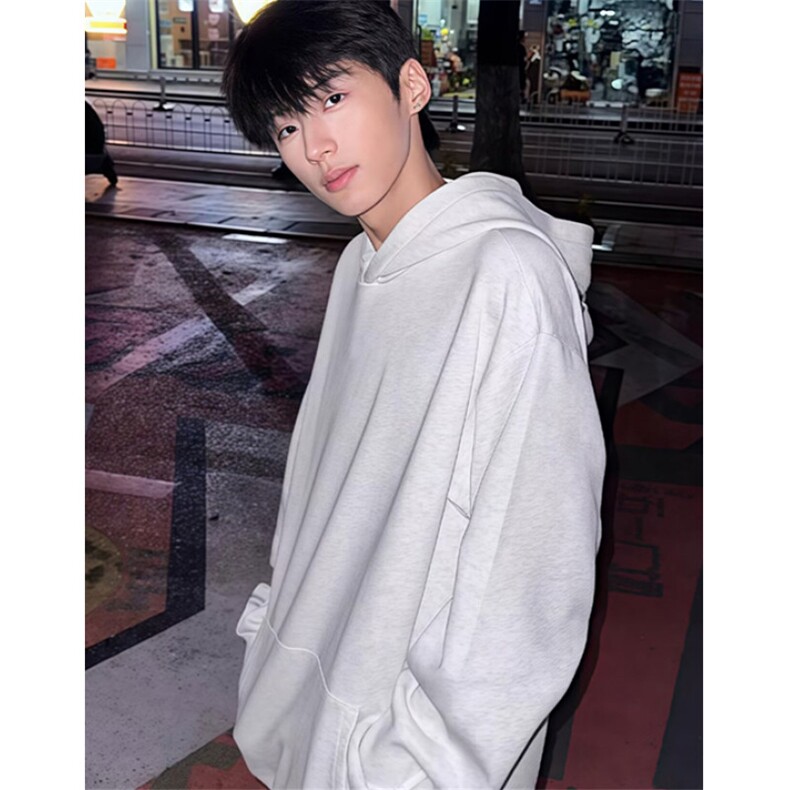 连帽卫衣男款秋冬美式重磅cleanfit内搭帽衫打底衫WB5,男装T恤,星座1116A（原606A-3）