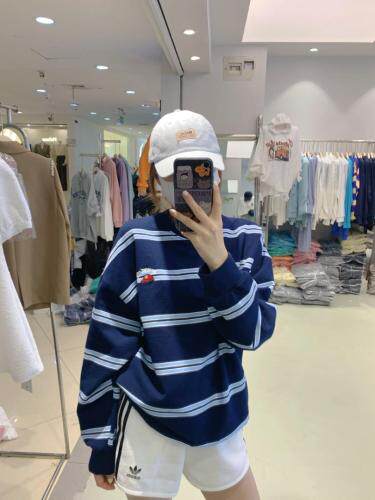 条纹卫衣，女装卫衣/绒衫，m.o